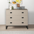 Large 3 Drawer Chest of Drawers and Pair of Bedside Tables - Elle Black Stone Range