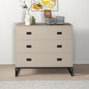 Large 3 Drawer Chest of Drawers - Elle Black Stone Range