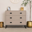 Large 3 Drawer Chest of Drawers - Elle Black Stone Range