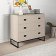 Large 3 Drawer Chest of Drawers - Elle Black Stone Range