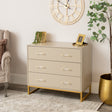 Large 3 Drawer Chest of Drawers - Liana Taupe Range