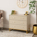 Large 3 Drawer Chest of Drawers - Liana Taupe Range