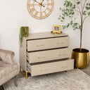 Large 3 Drawer Chest of Drawers - Liana Taupe Range