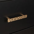 Large 3 Drawer Chest Of Drawers &amp; Pair Of 3 Drawer Bedside Tables - Luna Black Range