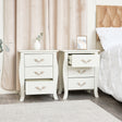 Large 3 Drawer Chest of Drawers &amp; Pair of Bedside Tables - Elizabeth Ivory Range