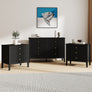 Large 6 Drawer Chest Of Drawers and Pair Of Large Bedside Tables - Hales Black Range