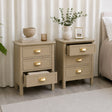 Large 6 Drawer Chest of Drawers and Pair of Bedside Tables - Lawrence Mocha Range