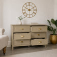 Large 6 Drawer Chest of Drawers and Pair of Bedside Tables - Lawrence Mocha Range