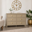 Large 6 Drawer Chest of Drawers and Pair of Bedside Tables - Lawrence Mocha Range