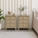 Large 6 Drawer Chest of Drawers and Pair of Bedside Tables - Lawrence Mocha Range
