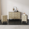Large 6 Drawer Chest of Drawers and Pair of Bedside Tables - Lawrence Mocha Range