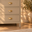 Large 6 Drawer Chest of Drawers and Pair of Bedside Tables - Lawrence Taupe Range
