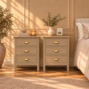 Large 6 Drawer Chest of Drawers and Pair of Bedside Tables - Lawrence Taupe Range