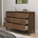 Large 6 Drawer Chest of Drawers - Hales Dark Wood Range