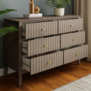 Large 6 Drawer Chest of Drawers - Hales Pale Wood Range
