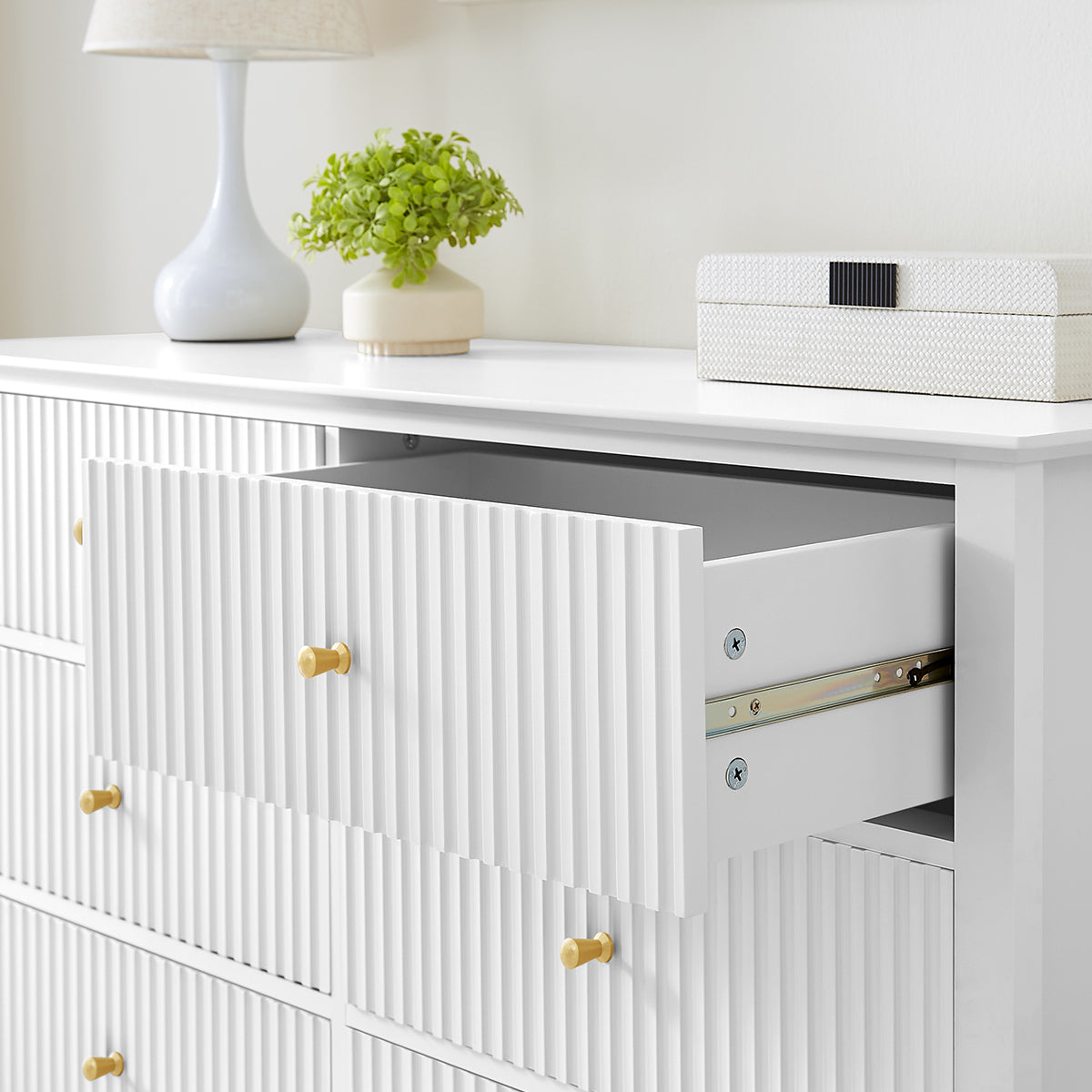 Large 6 Drawer Chest of Drawers - Hales White Range – Melody Maison