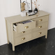 Large 6 Drawer Chest of Drawers - Lawrence Mocha Range