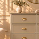 Large 6 Drawer Chest of Drawers - Lawrence Taupe Range
