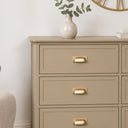 Large 6 Drawer Chest of Drawers - Lawrence Taupe Range