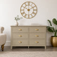 Large 6 Drawer Chest of Drawers - Lawrence Taupe Range