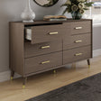 Large 6 Drawer Chest of Drawers - Oslo Dark Wood Range