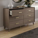 Large 6 Drawer Chest of Drawers - Oslo Dark Wood Range