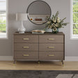 Large 6 Drawer Chest of Drawers - Oslo Dark Wood Range