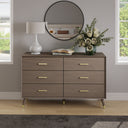 Large 6 Drawer Chest of Drawers - Oslo Dark Wood Range