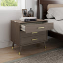Large 6 Drawer Chest Of Drawers &amp; Pair of 3 Drawer Bedside Tables - Oslo Dark Wood Range