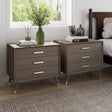 Large 6 Drawer Chest Of Drawers &amp; Pair of 3 Drawer Bedside Tables - Oslo Dark Wood Range