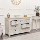 Large 7 Drawer Chest of Drawers - Daventry Taupe-Grey Range - Damaged second