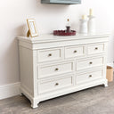 Large 7 Drawer Chest of Drawers &amp; Pair of Bedside Tables - Daventry Ivory Range