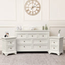 Large 7 Drawer Chest of Drawers & Pair of Bedside Tables - Daventry Ivory Range