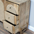 Large Acacia Wood Rattan Sideboard