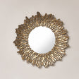 Large Antique Gold Round Sunburst Mirror - 74cm x 74cm