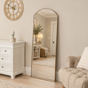 Large Arch Gold Framless Full Length Leaner / Wall Mirror - 150cm x 60cm