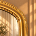 Large Arched Antique Gold Leaner &amp; Wall Mirror - 47cm x 142cm