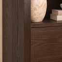 Large Arched Dark Wood Freestanding Storage Display Cabinet - Kingsley Range
