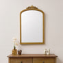 Large Arched Ornate Edge Gold Mirror 80cm x 50cm