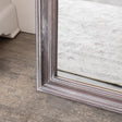 Large Arched Washed Wooden Framed Leaner Mirror - 78cm x 158cm