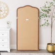 Large Arched Washed Wooden Framed Leaner Mirror - 78cm x 158cm