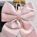 Large Baby Pink Velvet Christmas Bow - 30cm x 45cm