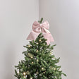 Large Baby Pink Velvet Christmas Bow - 30cm x 45cm