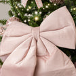 Large Baby Pink Velvet Christmas Bow - 30cm x 45cm