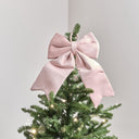 Large Baby Pink Velvet Christmas Bow - 30cm x 45cm