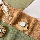 Large Beige Wool Table Runner - 140cm