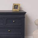 Large Black 7 Drawer Chest of Drawers - Daventry Navy Black Range