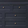 Large Black 7 Drawer Chest of Drawers - Daventry Navy Black Range