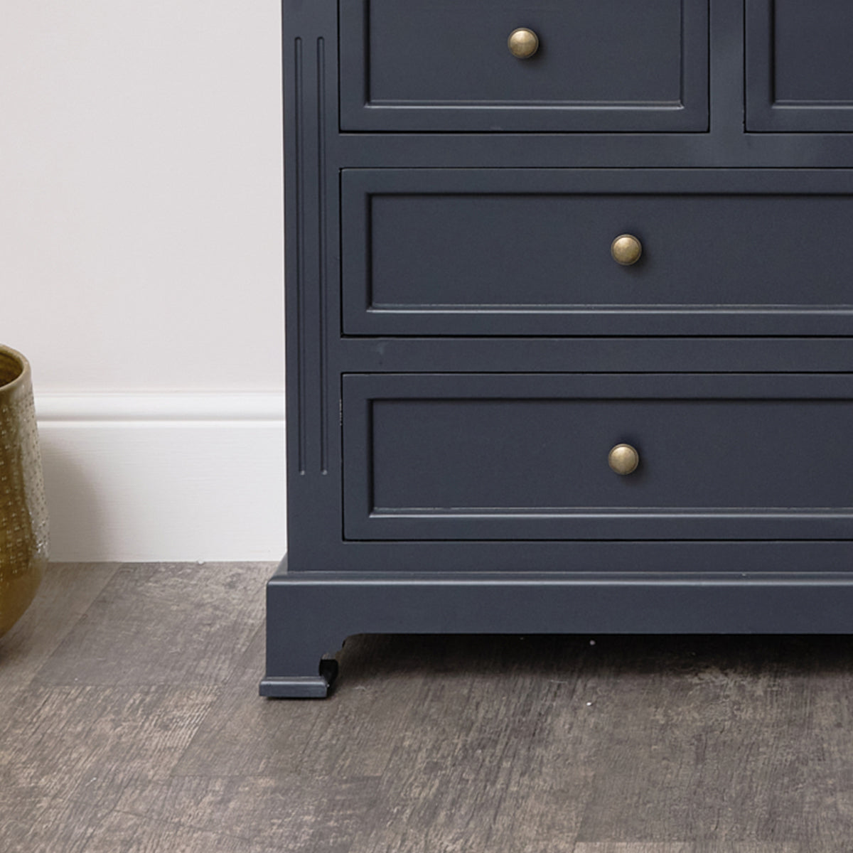 Large Black 7 Drawer Chest of Drawers - Daventry Navy Black Range