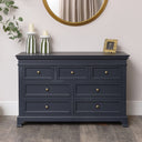 Large Navy Black 7 Drawer Chest of Drawers - Daventry Navy Black Range